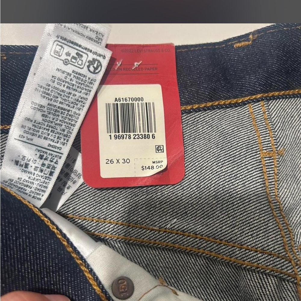 Levi's Straight Jeans in Dark Indigo - Picture 7 of 8